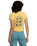 The RVCA Womens 411 T-Shirt in Pale Yellow