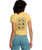 The RVCA Womens 411 T-Shirt in Pale Yellow