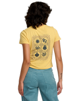 The RVCA Womens 411 T-Shirt in Pale Yellow