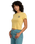 The RVCA Womens 411 T-Shirt in Pale Yellow