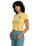 The RVCA Womens 411 T-Shirt in Pale Yellow
