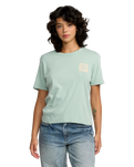 The RVCA Womens Daily T-Shirt in Mist Blue