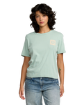 The RVCA Womens Daily T-Shirt in Mist Blue