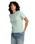 The RVCA Womens Daily T-Shirt in Mist Blue
