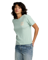 The RVCA Womens Daily T-Shirt in Mist Blue