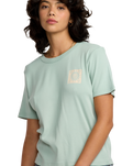 The RVCA Womens Daily T-Shirt in Mist Blue
