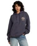 The RVCA Womens Baggie Hoodie in Gravel