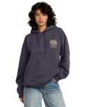 The RVCA Womens Baggie Hoodie in Gravel