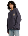 The RVCA Womens Baggie Hoodie in Gravel