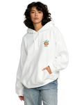The RVCA Womens Baggie Hoodie in Vintage White