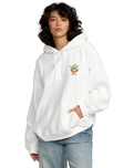 The RVCA Womens Baggie Hoodie in Vintage White