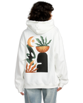 The RVCA Womens Baggie Hoodie in Vintage White