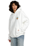 The RVCA Womens Baggie Hoodie in Vintage White