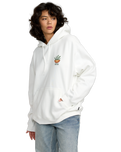 The RVCA Womens Baggie Hoodie in Vintage White