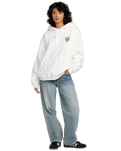 The RVCA Womens Baggie Hoodie in Vintage White