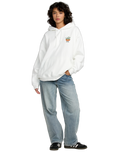 The RVCA Womens Baggie Hoodie in Vintage White