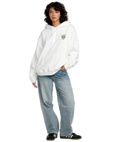 The RVCA Womens Baggie Hoodie in Vintage White