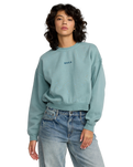 The RVCA Womens Forever Sweatshirt in Blue Haze