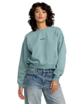 The RVCA Womens Forever Sweatshirt in Blue Haze
