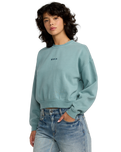 The RVCA Womens Forever Sweatshirt in Blue Haze