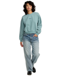The RVCA Womens Forever Sweatshirt in Blue Haze