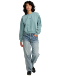 The RVCA Womens Forever Sweatshirt in Blue Haze