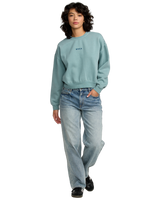 The RVCA Womens Forever Sweatshirt in Blue Haze