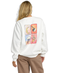 The RVCA Womens Spanky Loteria Sweatshirt in Vintage White