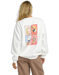 The RVCA Womens Spanky Loteria Sweatshirt in Vintage White