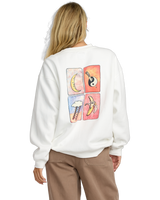 The RVCA Womens Spanky Loteria Sweatshirt in Vintage White