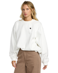 The RVCA Womens Spanky Loteria Sweatshirt in Vintage White