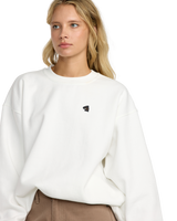 The RVCA Womens Spanky Loteria Sweatshirt in Vintage White