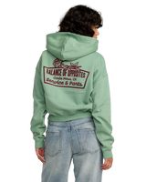 The RVCA Womens Court Zip Hoodie in Sea Green