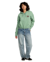 The RVCA Womens Court Zip Hoodie in Sea Green