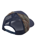 The RVCA Mens Mission 2 Trucker Cap in Garage Blue