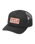 The RVCA Mens Service Foamy Trucker Cap in Black 2