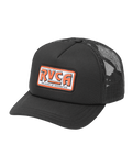 The RVCA Mens Service Foamy Trucker Cap in Black 2