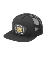 The RVCA Mens Squadron Trucker Cap in Black