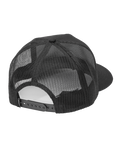 The RVCA Mens Commonwealth Curved Trucker Cap in Black