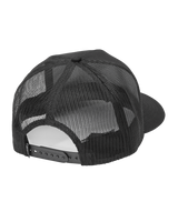 The RVCA Mens Commonwealth Curved Trucker Cap in Black