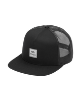 The RVCA Mens VA ATW Trucker Cap in Black