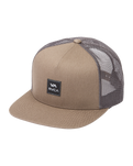 The RVCA Mens VA ATW Trucker Cap in Lead