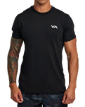 The RVCA Mens Sport Vent T-Shirt in Black