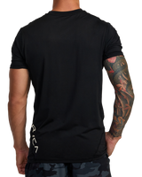 The RVCA Mens Sport Vent T-Shirt in Black