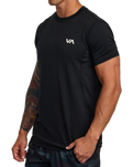 The RVCA Mens Sport Vent T-Shirt in Black