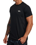 The RVCA Mens Sport Vent T-Shirt in Black