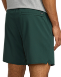 Yogger Stretch Workout Shorts in Hunter Green