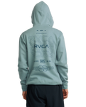 The RVCA Mens RVCA Pin Flip Hoodie in Lead