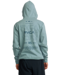 The RVCA Mens RVCA Pin Flip Hoodie in Lead
