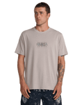 The RVCA Mens Inter RVCA T-Shirt in Brown Stone